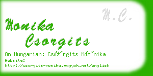 monika csorgits business card